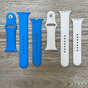 Apple Watch bands, blue and white